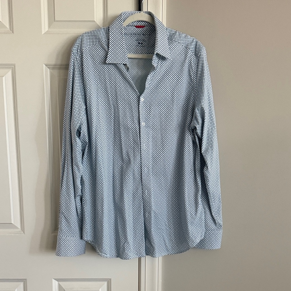 Stone Rose Light Blue Micro-Dot Dress Shirt